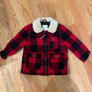 Cat & Jack Buffalo plaid winter coat